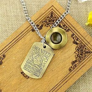 Anime One Piece Luffy Squelette Pendentif Collier Le Chapeau De Paille Pirates Corde Chaîne Pendentif Collier Fo - Neuf