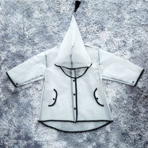 (M)Eva Transparent Épais Enfants À Capuchon Imperméable De Protection De L'environnement Matériel De L'école Primaire Imperméable - Neuf