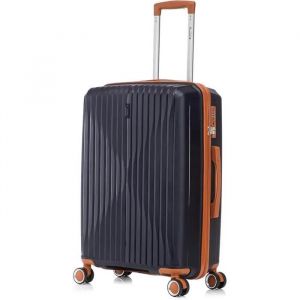 Celims France - Valise Moyenne en Polypropyl&egrave;ne | Modele 2025 | Taille 65cm 20kg | Serrure TSA | 8 Roulettes 360 | Bleu Minuit - Neuf