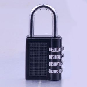 Cadenas De Sécurité À Combinaison - [Lot De 2] Cadenas Résistant Aux Intempéries Avec Cadran Lisse À 4 Chiffres Pour École, Salle De Sport, Casier Extérieur - Noir - Neuf