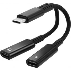 LORANKA-Adaptateur Double USB C Jack Casque et Chargeur, 2 en 1 Type C - Neuf