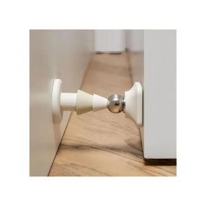 But&eacute;e de Porte Magn&eacute;tique en Silicone Antid&eacute;rapante sans Per&ccedil;age - Arr&ecirc;t de Porte de Sol Adh&eacute;sif Silencieux Ivoire - Neuf