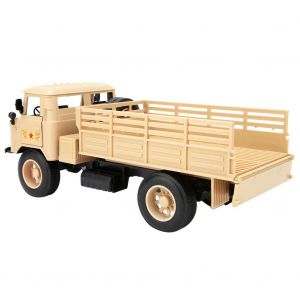 Modele de camion militaire en alliage avec lumieres et sons, jouet pour enfants (jaune) - Neuf