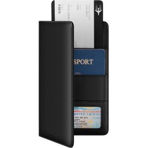 CAUC-Porte Passeport Portefeuille de Voyage, Porte Passeport en Cuir V&eacute;ritable Couverture RFID Bloquant l'organisateur de Documents de Voyage pour Femmes Hommes - Neuf