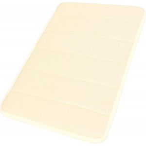 KAL-Tapis De Bain En Velours Corail Mousse Mémoire Anti-Dérapant Tapis Douche Beige 60 X 40Cm - Neuf