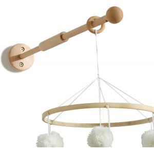 Eryi-Baby Mobile Support En Bois Pour Montage Mural, Chambre Bébé Diy Baby Mobile Holder Support Tige Bois Naturel Déco Murale Pour Suspension Mobile Boîte Musique Windpsiel Wall Holder Deco - Neuf