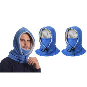 Lot De 2 Cagoules &Agrave; Capuche En Polaire Pour Homme, Cache-Cou Et Masque Coupe-Vent D'hiver - Neuf