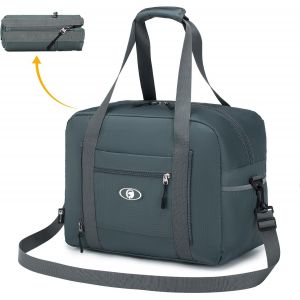 KALANKA-Bagage Cabine 40x30x20 Wizzair, Pliable Sac de Voyage Cabine Avion Petit Bagage à Main Imperméable, Sport Weekend Organisateur, Nylon Gris - Neuf