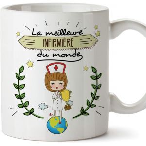 Eryi-Infirmière Tasses Originales De Café Et Petit-Déjeuner À Donner Travailleurs Professionnels - La Meilleure Infirmière Du Monde - Céramique 350 Ml - Neuf