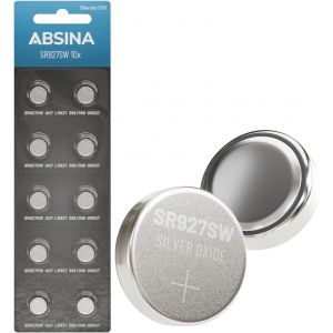 10x Pile SR927SW Bouton pour Montre 1,55V oxyde d'argent - Pile SR927W pour Montre 395/399 / AG7 / LR927 - Piles SR927W &eacute;tanche et Longue dur&eacute;e - Pile 395/399 Montre, Pile 395 399, Pile 399 - Neuf