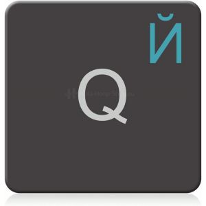 Clavier Russe Pour Macbook [Bleu Clair - 14X14Mm] Autocollant Clavier Pour Macbook - Neuf