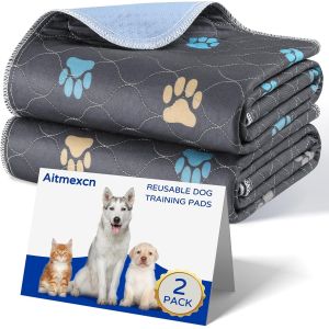 Tapis Chien Absorbant, Lot De 2 Alaise Pour Chien Lavables, 45x60cm Tapis De Propret&eacute; Chiot S, Alese Chien Anti-Fuites Antid&eacute;rapant Dog Bed, Pour Chiots, Chats, Lapins - Neuf