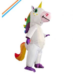 Costume de licorne gonflable coloré pour poupée de dessin animé de Noël - Neuf