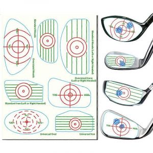 7in1 Golf Club Impact Target Label Tape Sticker Practice Pour Iron Woods Wedge Club Test Paper Training Aid Accessories - Neuf