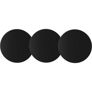 3 Pi&egrave;ces Plaque Metallique Telephone, Plaques De M&eacute;tal Minces Avec Adh&eacute;sif Pour Support T&eacute;l&eacute;phone Voiture Magn&eacute;tique Aimant Telephone Voiture, Noir Rondes - Neuf