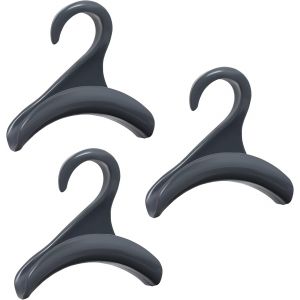 Lot de 3 Rangement Sac a Main Femme & Sacoche Homme Gris- Cintre Sac a Main en Acrylique Gris Résistant pour Penderie & Armoire - Idéal pour Organiser aussi les Sacoches, Écharpes & Cravates - Neuf