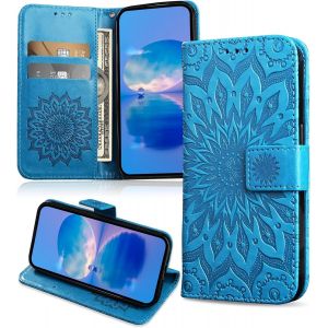 Kal-Coque Pour Honor 9x / Honor 9x Pro, Protection Etui En Pu Cuir Portefeuille, Antichoc Housse À Rabat Pour Honor 9x / Honor 9x Pro, Bleu - Neuf