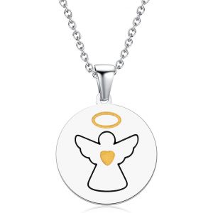 Kal-Collier Pour Filles, Collier Cadeau Bijoux Pendentif Lapin Papillon &Eacute;l&eacute;phant Paresseux Ange Tortue Flamant Coccinelle Dauphin Girafe Panda Abeille Koala Licorne - Neuf