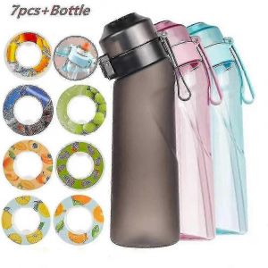 Bouteille D'eau Aromatis&eacute;e Avec 7 Dosettes De Saveur Bouteille D'eau Air Frosted Black 650ml Air Starter Up Set Tasse D'eau Pour Le Camping Sport - Neuf