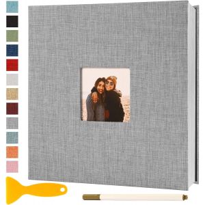 Nouvelhorizonstore-Album Photo Adhesif Vierge 28x27 Cm Classeur Photo Livre Photo Personnalisable Scrapbook De Classe Mariage Livre D'or Enfant Bebe Carte Postale Diy, 40 Pages Gris - Neuf