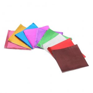 Feuilles D'aluminium De Qualit&eacute; Sup&eacute;rieure Pour Emballage De Bonbons Et Loisirs Cr&eacute;atifs - 4 Paquets De 100 Feuilles De Qualit&eacute; Alimentaire 10 X 10 Cm - Neuf