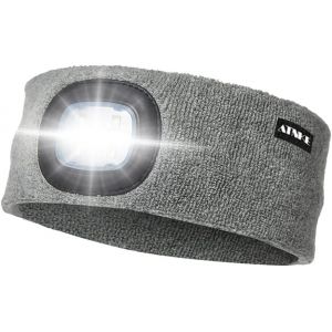 Led Sport Bandeau,Rechargeable Par Usb Ultra-Lumineux 4 Lampe,Elastique Antid&eacute;rapant Bandeau Cheveux Sueur Absorbant Pour Running Basketball Yoga Cyclisme Fitness - Neuf