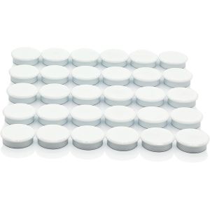 KALANKA-Aimant Puissant Aimant Frigo, Aimants Tableau Magn&eacute;tique Magnet Frigo, 30 Pcs Aimants Frigo Decoratif, Aimant Tableau Blanc Petit Aimant Rond, pour Tableau Magnetique,Calendrier,Frigo (Blanch - Neuf