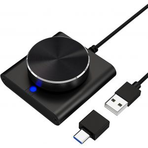 NUEK-Bouton De Contrôle Du Volume Usb Avec Une Touche De Fonction Mute/Pause Pour Ordinateur,Réglage Audio,Contrôle Du Volume Audio,Compatible Avec Winxp/7/8 10/Vista/Mac/Linux - Neuf