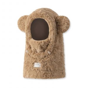 Femmes Filles D'hiver Polaire &Agrave; Capuche &Eacute;charpe Avec Des Mitaines Chat Ours Oreilles, 3 En 1 Thermique Poche Accessoires - Neuf