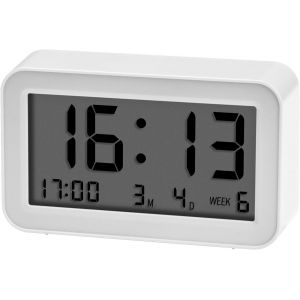 Eryi-Réveil Numérique Simple - Affichage De Grands Chiffres, Heure, Date, Alarme - Horloge De Bureau Électronique Pour Chambre À Coucher, Chevet, Salon, Bureau, Décoration De La Maison (Blanc) - Neuf