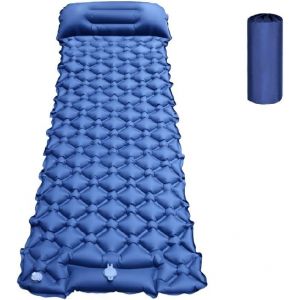 Letnerny-Matelas De Camping Avec Coussin De Couchage Et Pompe À Pied, Matelas Gonflable Ultra Léger, Pliable, Compact Et Léger, Adapté Pour Les Voyages Ou Le Trekking. - Neuf