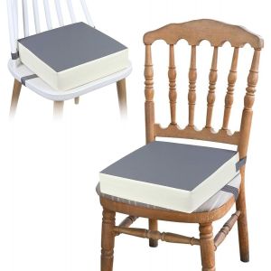 Rehausseur De Chaise Pour Enfant, Coussin De Si&egrave;ge Portable, R&eacute;glable, Pour Enfants, Rehausseur De Si&egrave;ge Pour B&eacute;b&eacute;, Gris - Neuf