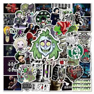 50pcs Beetlejuice Fantasy Horreur Film Barbara Adam Graffiti Scrapbook Stickers - Neuf
