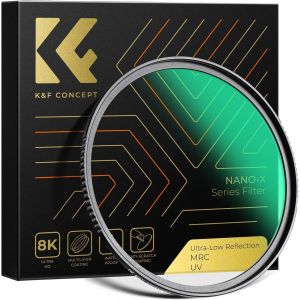 &Oslash;55mm Filtre UV d'ultra-Faible R&eacute;flexion Filtre de Protection HD Nano-X MRC Super Mince Multi-Couches avec Rev&ecirc;tement Vert Haute-Transmittance pour Objectif Appareil Photo - Neuf