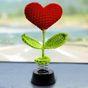 Decoration Voiture, Coeur Au Crochet D&eacute;corations Du Tableau De Bord,Jouets Voiture Int&eacute;rieur,Figurine Amour Auto Accessoires Ornement Cadeau Homme Femme D'anniversaire, De No&euml;l, De Nouvel An[X694] - Neuf