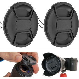 Capuchon d'objectif d'appareil Photo,Ø 37 mm de diamètre,Capuchon de Protection à Clipser,Compatible avec Nikon,Canon,Sony,Sigma,Tamron,Olympus,Fujifilm,Housse Universelle d'appareil Photo - Neuf