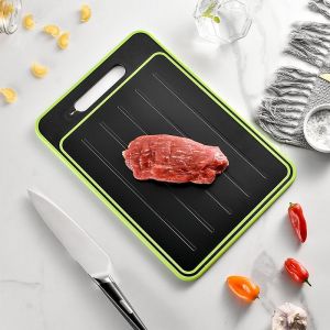 Planche À Découper Avec Plateau De Décongélation ¿ Gris Vert, Plateau De Décongélation, Gadget De Cuisine Avec Aiguiseur De Couteaux Intégré Et Planche À Découper Avec Râpe À Épices - Neuf