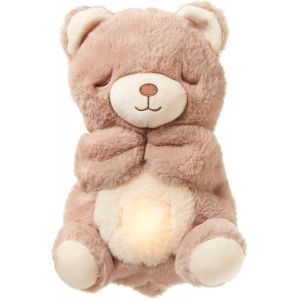 Mon Doudou Ours Apaisant - Bonne Nuit Peluche - Peluche Veilleuse B&eacute;b&eacute; Musicale et Lumineuse - Veilleuse Doudou Bruit Blanc B&eacute;b&eacute; - Cadeau Naissance Fille et Gar&ccedil;on Nouveau n&eacute; - Neuf