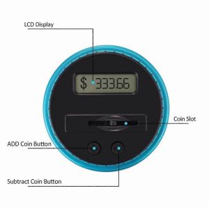 1 Pcs Tirelire Tirelire Pot 1.8L Compteur Électronique Numérique LCD Comptage Pièce De Monnaie Tirelire Pièces De Monnaie Sto - Neuf