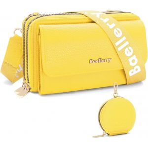 TZF-Sac Bandoulière Femme, Petit Sac a Main Bandoulière Femme en Cuir PU Sacs pour Téléphone Portable avec Réglables Bandoulière 8 Emplacements de Carte Sacs Bandoulière Besace Sacoche - Neuf