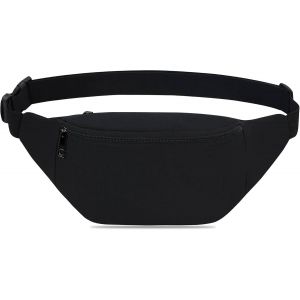 SJZG-Sac Banane | Ceinture Réglable De 120 Cm | Sac Banane Léger Pour Homme Et Femme | Ceinture De Voyage, Course À Pied, Festival Et Vacances Avec 3 Poches Zippées - Neuf