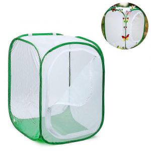 Cage D'habitat Pliable Pour Grands Papillons, Terrarium, Mangeoires Pop-Up, Filet Anti-Insectes Et Papillons Compatible Avec Les Inserts De Levage - Neuf