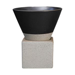 200ml Poterie Brute Entonnoir Tasse À Café Avec Base Fait À La Main Latte Cappuccino Thé Espresso Mug Conique - Neuf
