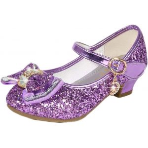 Utigh-Chaussure Princesse Fille Talon Enfant Fille Princesse Cosplay Chaussures Paillettes Chaussure Deguisement Princesse Fille Chaussure À Talon Fille Pour Mariages Et Fêtes - Neuf