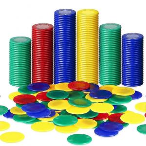 400 Pi&egrave;ces En Plastique Poker Chips Jeu Jetons 4 Couleurs Compteur Carte Pour Le Jeu Compter Jeu De Bingo - Neuf