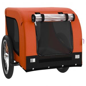 Remorque Chariot Transport De V&eacute;lo Pour Animaux De Compagnie Orange Helloshop26 02_0044343 - Neuf