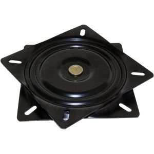 MEVRONISSHOP-EMUCA 3196514 Plateau Tournant/Support Rotatif &agrave; 360&deg; pour Meuble &Eacute;cran Ordinateur/Poste TV en Acier, Peint Noir - Neuf