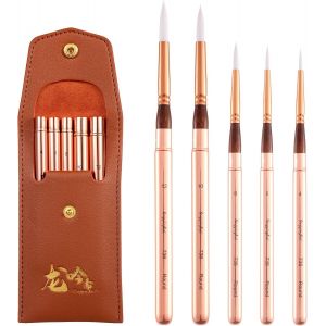 Chenquansarl-Pinceau D'aquarelle De Voyage, Dragon Indsai 5 Artiste De Voyage Peinture Set, Amovible Portable Voyage Aquarelle Set, Parfait Pour Aquarelle Acrylique Pinceau À La Craie - Neuf