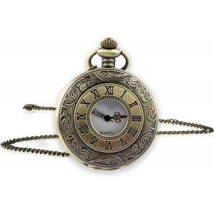 Fdjhy-Montre Gousset Vintage, Montre De Poche À Quartz Lisse Avec Chaîne Pour Homme, Femme, Papa Fête D¿Anniversaire - Neuf