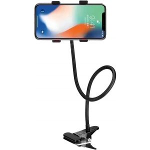 KAL-Support De T&eacute;l&eacute;phone Portable, Support De T&eacute;l&eacute;phone Portable En Fer De Bureau Universel Avec Bras R&eacute;glable En Col De Cygne, Appareils Gps, Fixation De Montage Mobile Pour Lit, Bureau, Chambre, Bu - Neuf